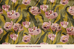 Tulip Seamless Vector 1