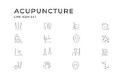 Set line icons of acupuncture, an Outline Icon by motorama (Thumbnail 2 of 2)