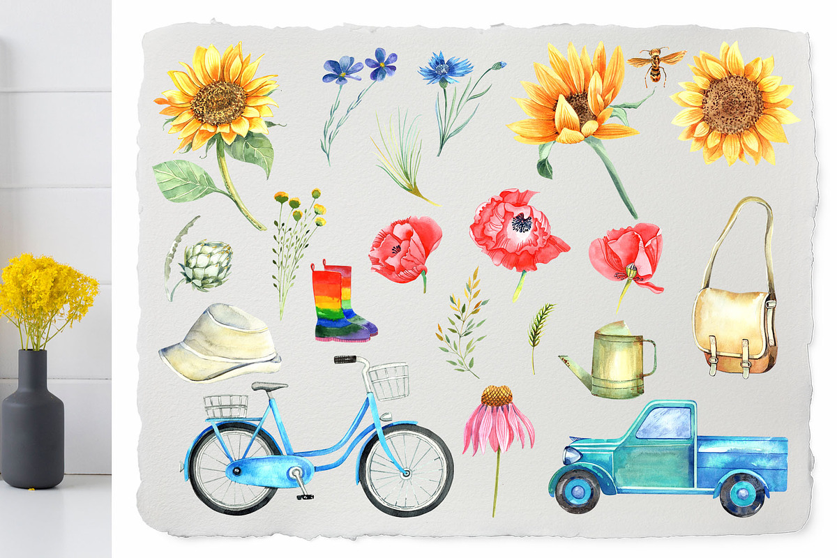 Sunflowers, an Illustration by JennyColorArt (Photo 2 of 13)