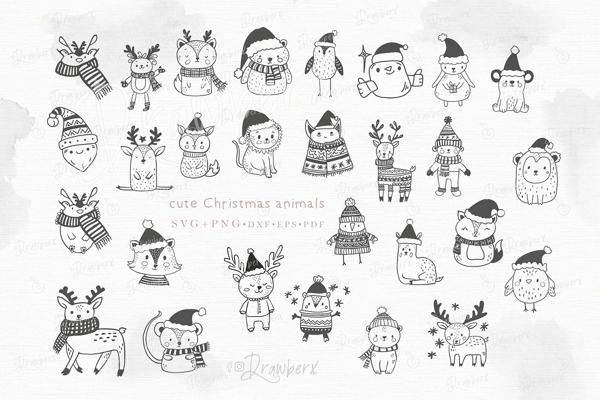 Doodle Christmas Svg png lineart 128, an Illustration by Drawberx (Photo 4 of 11)