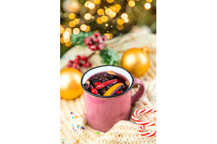 Mulled wine on Christmas background, a Food & Drink Photo by yanadjana