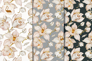 Orchid Seamless Pattern