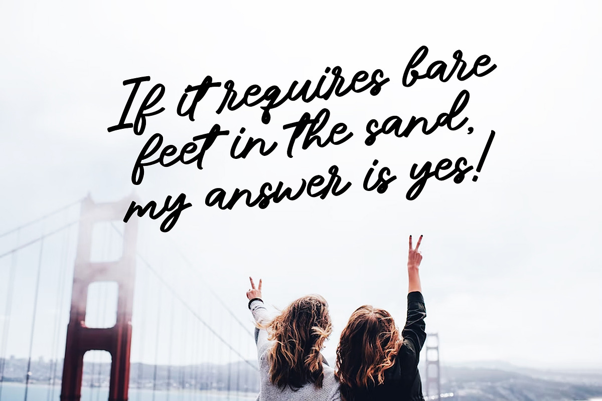Dribelland - a handwritten font, a Script Font by Beautypes (Photo 6 of 7)