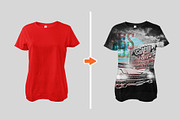 Ladies Lightweight T-Shirt Mockups, a Shirt Mockup by Go Media's Arsenal (Thumbnail 5 of 6)