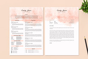 Water Color CV-Resume Tempalate *C, a Resume Template by Showy68 Template (Thumbnail 1 of 3)