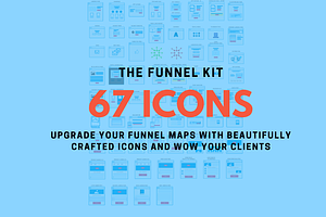 Sales Funnel Kit Icon Set Updated