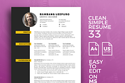 Resume Template 33, a Resume Template by graphicalcium (Thumbnail 1 of 3)