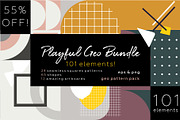 Playful Geometry Bundle!, a Pattern Graphic by lisa_kalev (Thumbnail 1 of 24)