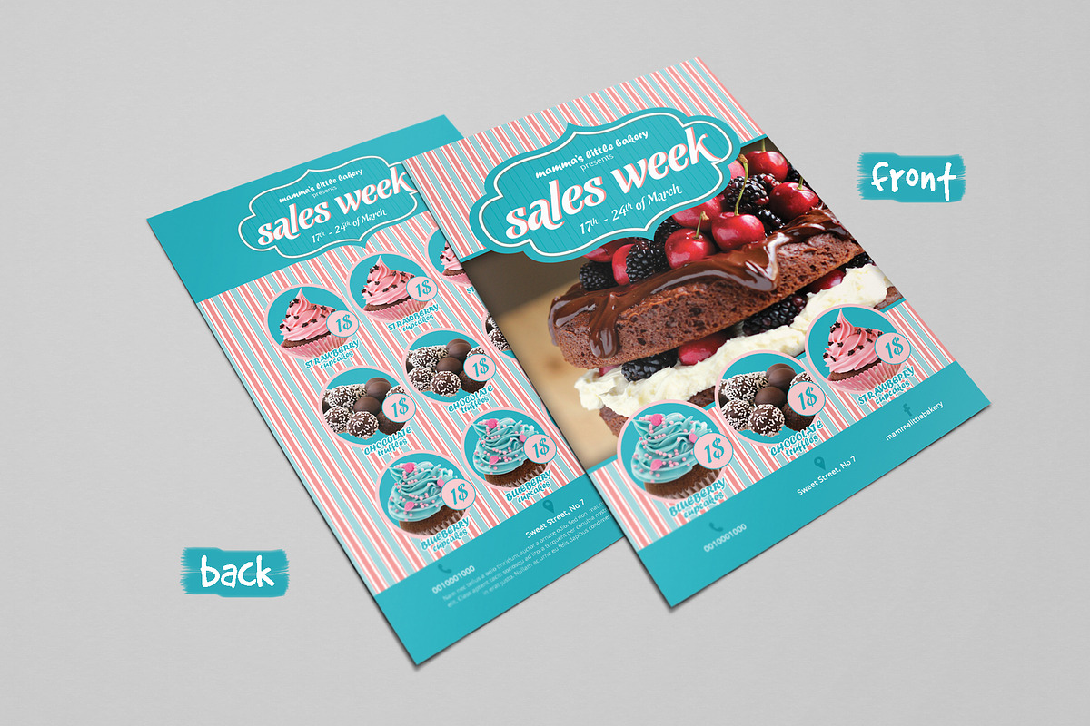Double Sided Sweet Shop Flyer, a Flyer Template by designerds (Photo 1 of 5)