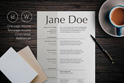 Chic Resume Template, a Resume Template by Templates by Maggie (Thumbnail 1 of 4)
