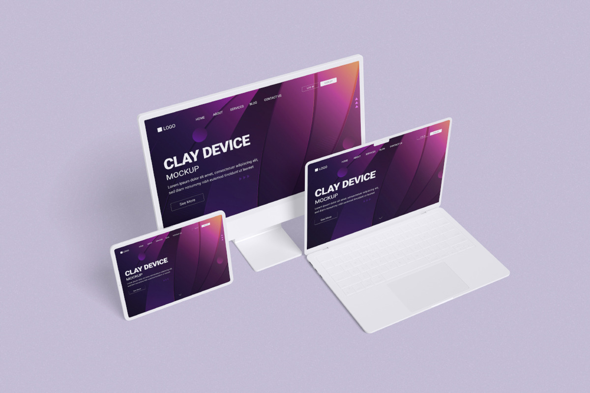 Clay Device Mockup, a Wearable Device Mockup by HanaSaka_Studio (Photo 5 of 5)