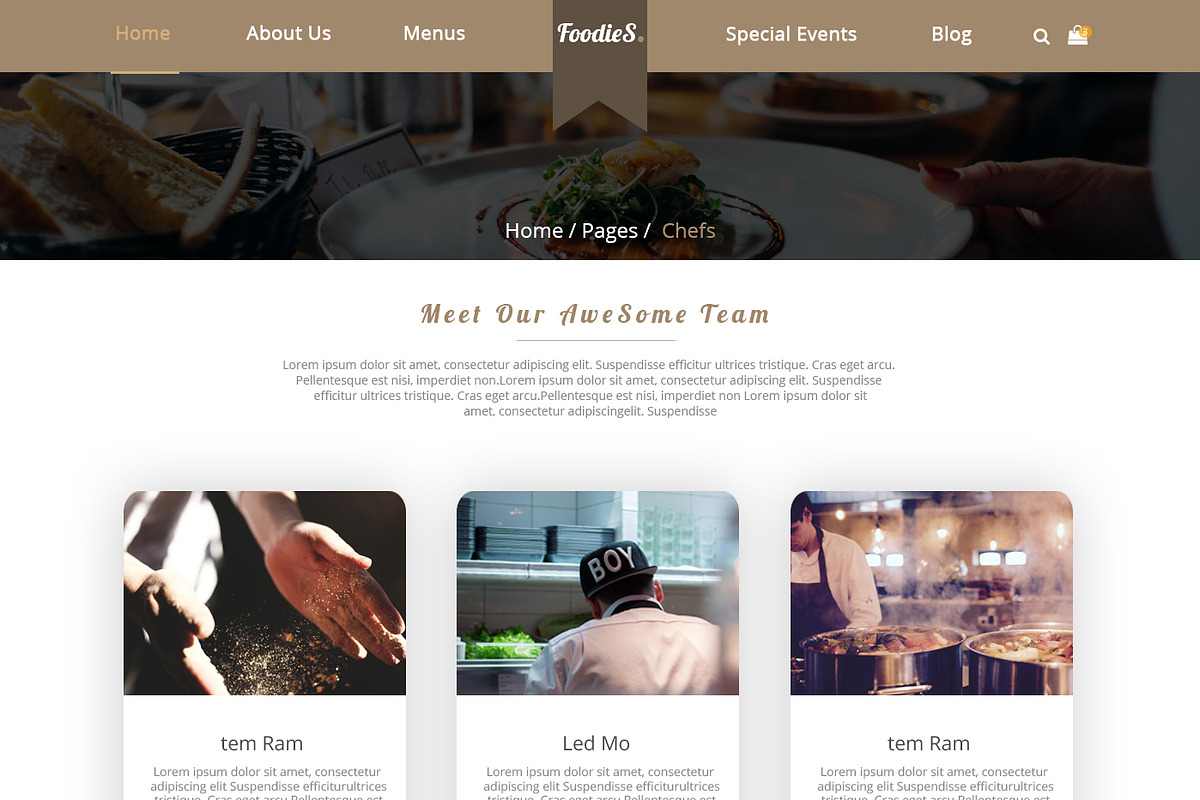 Foodies-Food&Restaurant PSD Template, a Websites & App Template by temRam (Photo 19 of 33)
