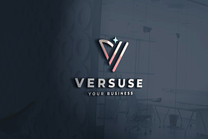 Versuse Abstract V Sparkle Logo, a Branding & Logo Template by Design_Planet