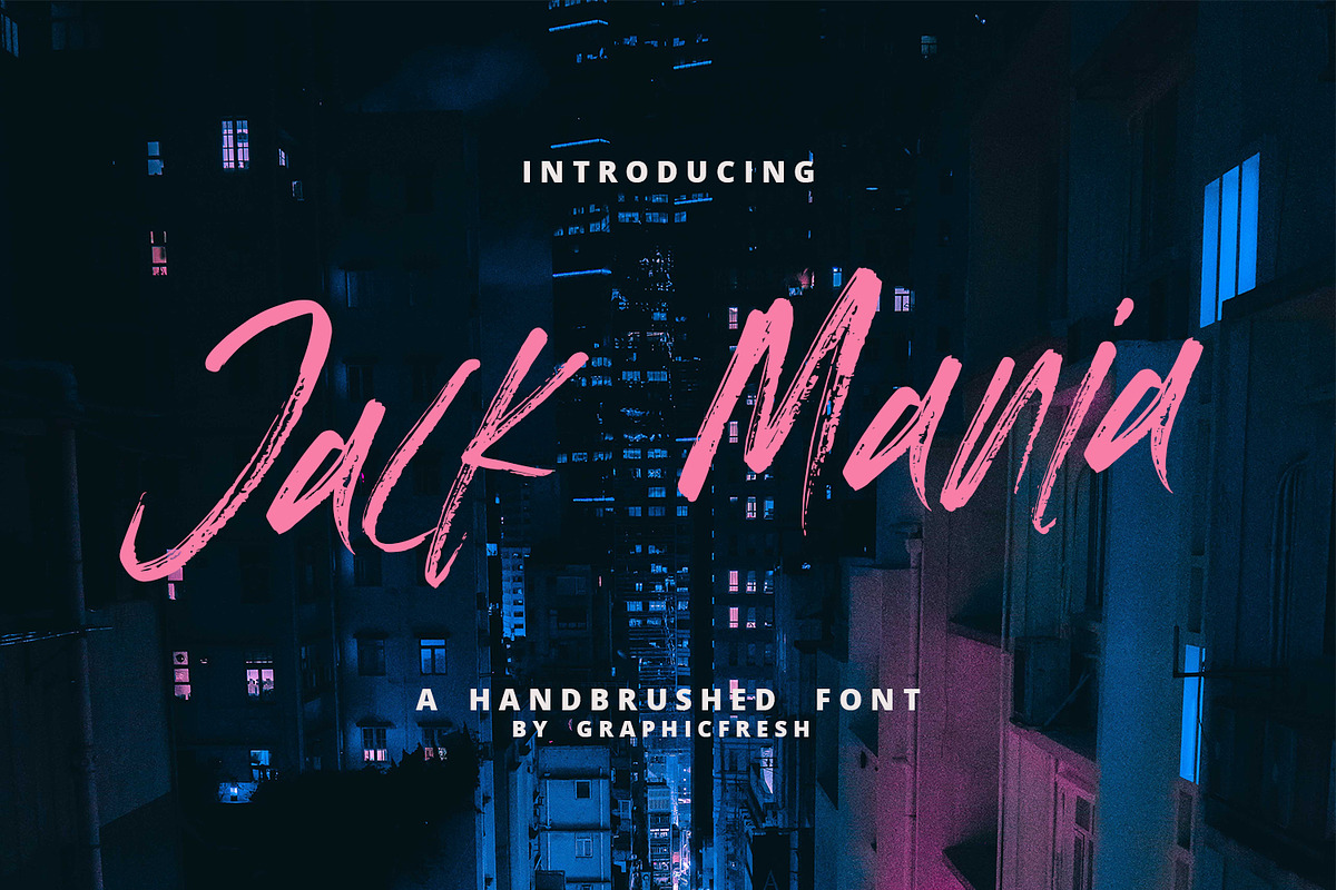 The JACK MANIA Brush Font preview 8