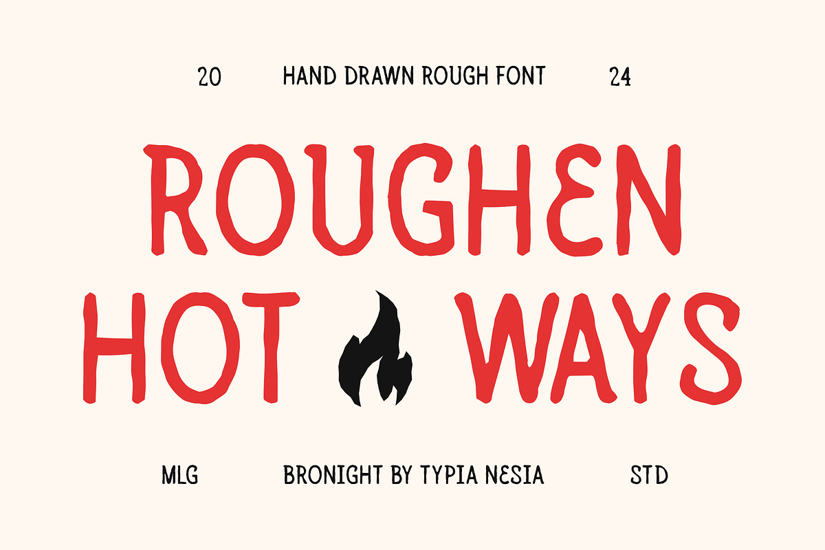 Bronight - Hand drawn Unique Rough, a Handwritten Font by Typia Nesia (Photo 4 of 13)