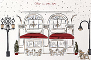 Midnight Town – Winter Line Art, a Seasonal Illustration by Mio Buono (Thumbnail 5 of 18)