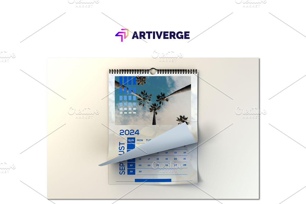 2024 Realstic Modern Calendar, an Object Graphic by Artiverge (Photo 4 of 5)