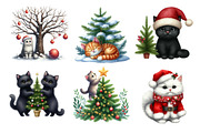 Christmas Cats Clip Art, an Illustration by Designworld (Thumbnail 2 of 6)