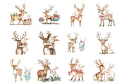 Reindeer & Bunny Winter, an Illustration by Design Market (Thumbnail 2 of 3)