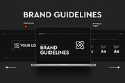 Premium Dark Minimal Brand Guideline, a Branding & Logo Template by Moody Designs (Thumbnail 1 of 6)