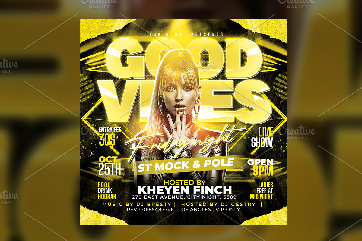 Night Club Flyer Template, a Flyer Template by RTXdesinger99 (Photo 2 of 3)