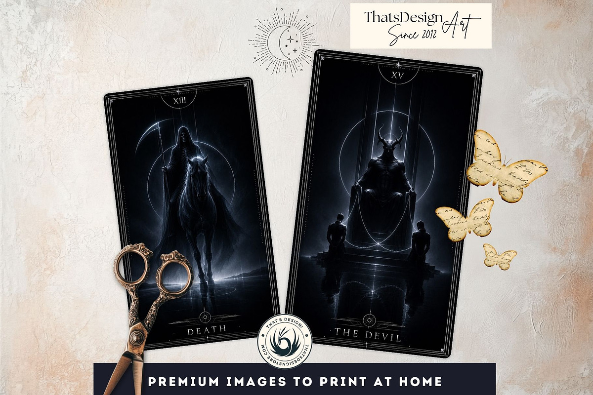 The Nocturne Arcana Dark Tarot cards, a Decorative Illustration by ThatsDesignArt (Photo 8 of 10)