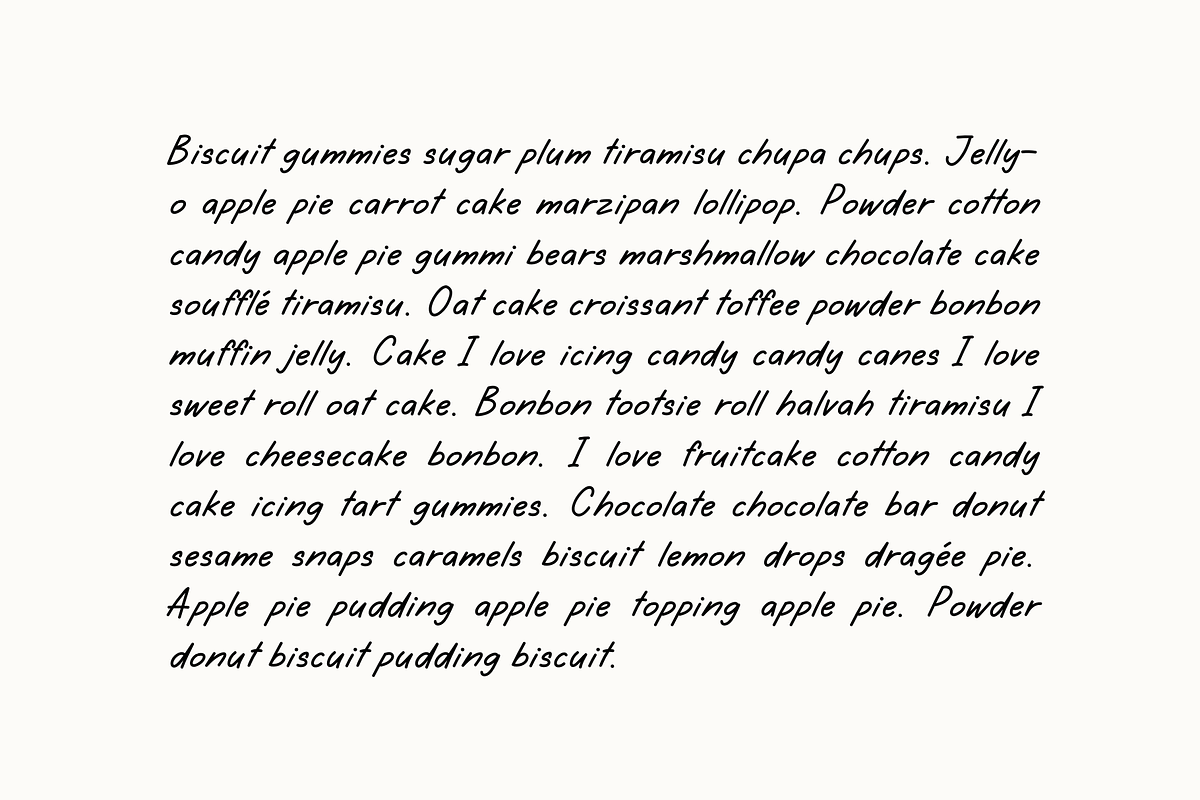 Marshmallow, a Handwritten Font by Sofia Skoog (Photo 2 of 9)