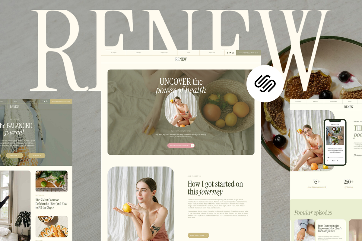 Therapy Squarespace Website Template, a Squarespace Template by GoLive Website Templates (Photo 1 of 12)