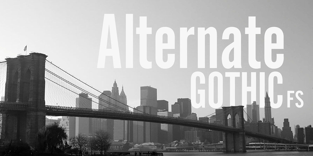 Alternate Gothic FS, a Sans Serif Font by FontSite Inc. (Photo 2 of 4)
