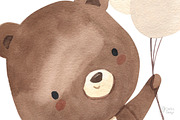 Cute BEAR.Watercolor woodland animal, an Animal Illustration by OlliArtDesign (Thumbnail 8 of 9)