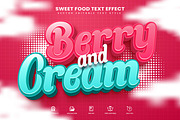 Berry Cream Editable Text Effect, a Layer Style Add-On by Niestart Creation (Thumbnail 1 of 2)