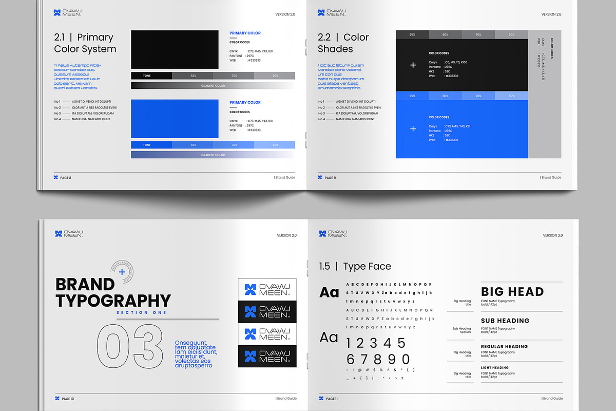 Corporate Brand Guideline Brand Book, a Brochure Template by MightyDesign (Photo 4 of 8)