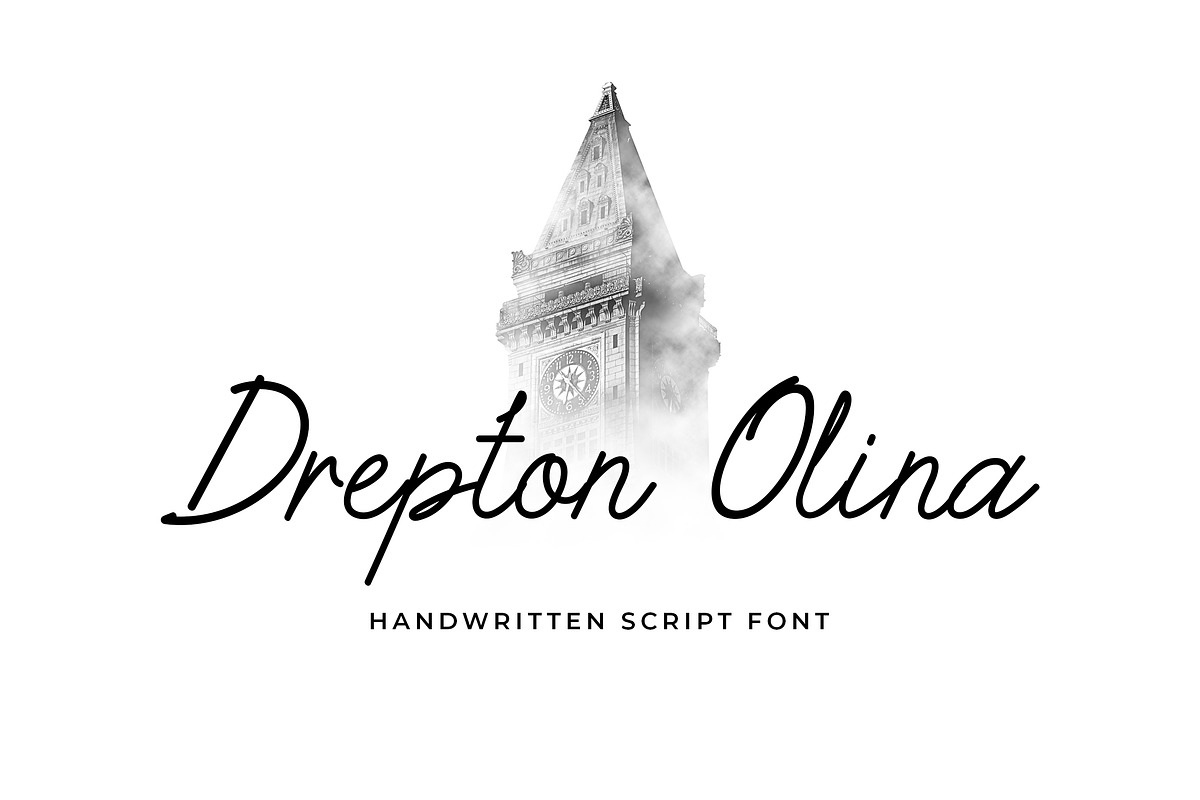 Drepton Olina Handwritten Font, a Handwritten Font by UICreative (Photo 1 of 5)