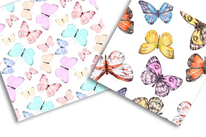 Watercolor Butterfly Patterns