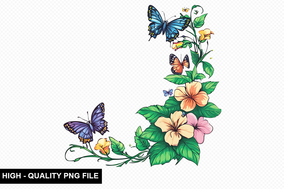Spring Flower Border Clipart Bundle, an Illustration by crative8112 (Photo 6 of 10)