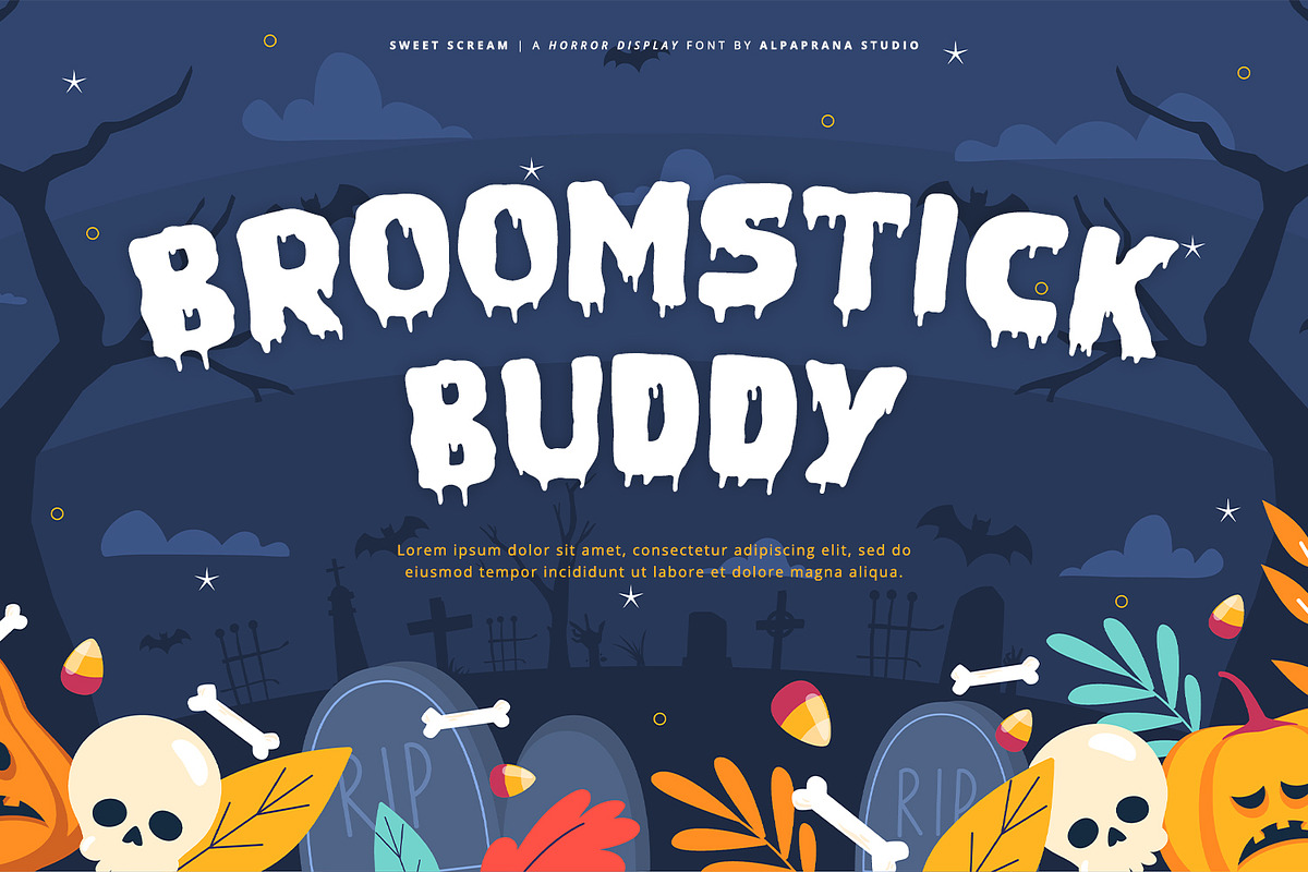 Sweet Scream - Display Font, a Script Font by Alpaprana (Photo 3 of 10)