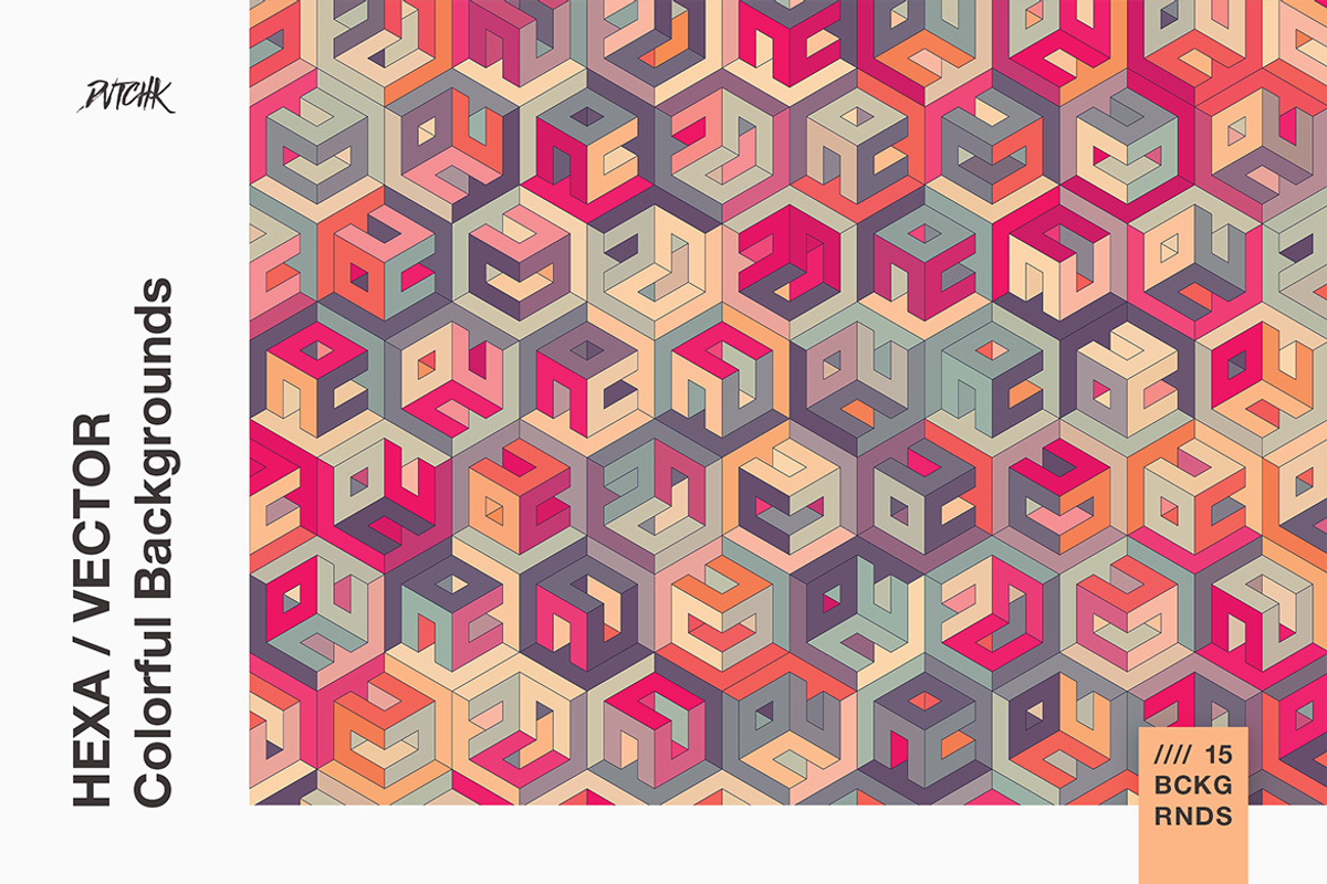 Hexa | Colorful Vector Backgrounds, a Pattern Graphic by dvtchk (Photo 5 of 10)