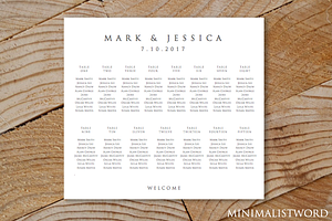Wedding Seating Chart 15 Template