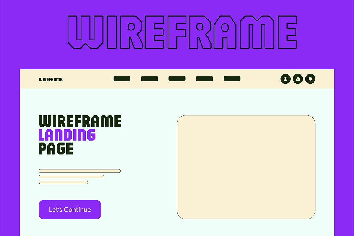 Wireframe Landing Page Template, a Wireframe Template by CreativeShaper (Photo 2 of 5)