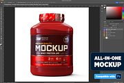 5lb Whey Protein Jar Mockup D2-Pro, a Packaging Mockup by Design Warlord (Thumbnail 2 of 16)