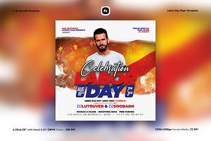 Labor Day Flyer & Social Media, a Flyer Template by iDoodle Studio