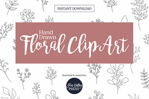 Hand Drawn Botanical Stem Collection