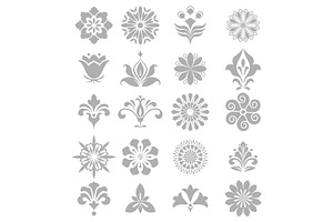 Set of floral elements, an Object Graphic by RODINA