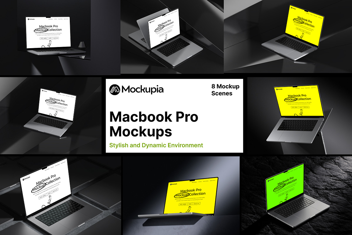MacBook Pro Mockup, a Mac Mockup by Mockupia (Photo 1 of 9)