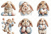 Whimsical Easter Bunny Clipart, an Illustration by Black Bird Studio (Thumbnail 5 of 6)
