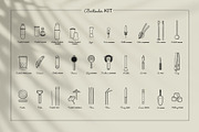Elegant line art bar menu icons, an Outline Icon by Chakraborty Design (Thumbnail 2 of 10)