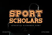 Sport Scholars - Athletic Font, a Serif Font by Helotype