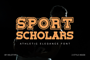 Sport Scholars - Athletic Font, a Serif Font by Helotype (Thumbnail 1 of 8)