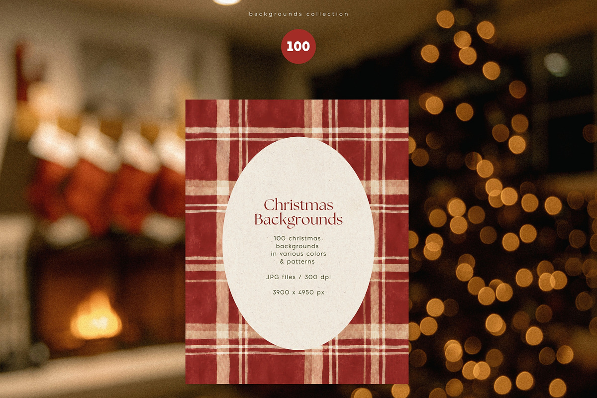 100 Christmas Backgrounds, a Background Graphic by PeDe Designs (Photo 9 of 18)
