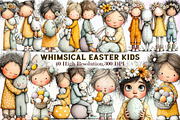 Watercolor Whimsical Easter Kids Cli, an Illustration by Sublimation Artist (Thumbnail 1 of 7)